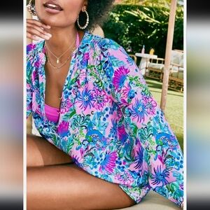 NWT Lilly Pulitzer Mandevilla Baby Paradise Petals Elsa Silk Top